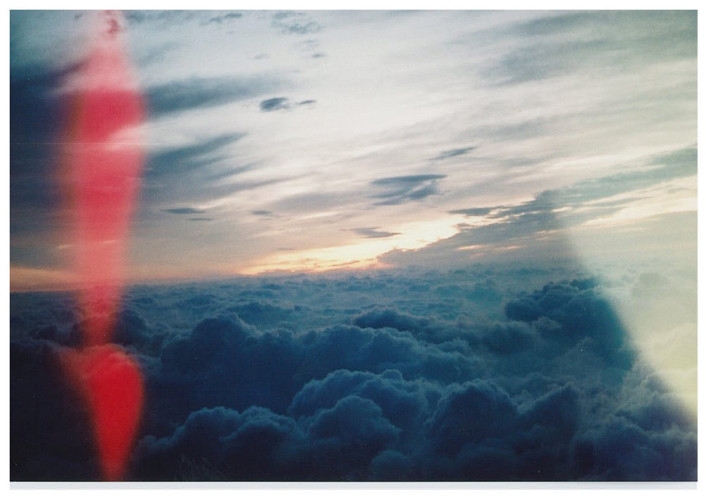 Mount Fuji through clouds