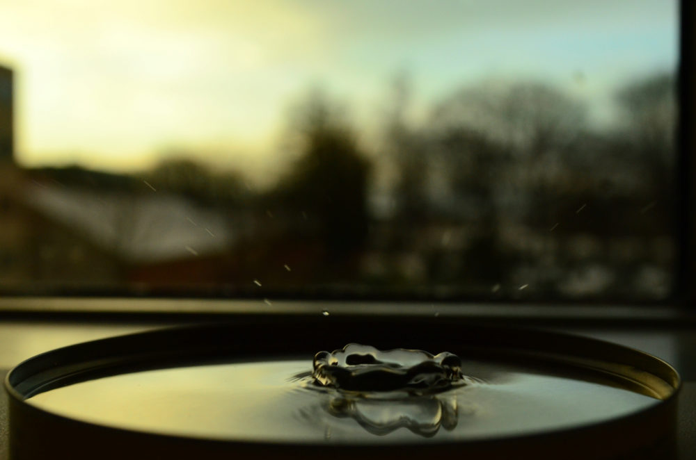 Water drop macro close-up